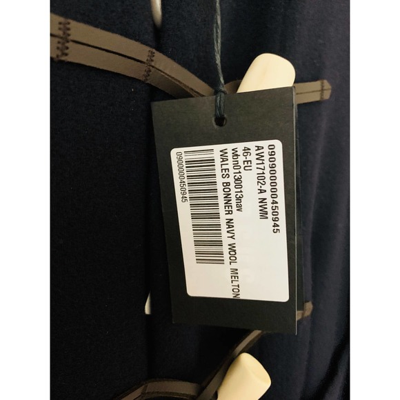 Wales Bonner Duffle Toggle Melton Virgin Wool With Hoodie Coat Made In England - Picture 9 of 13